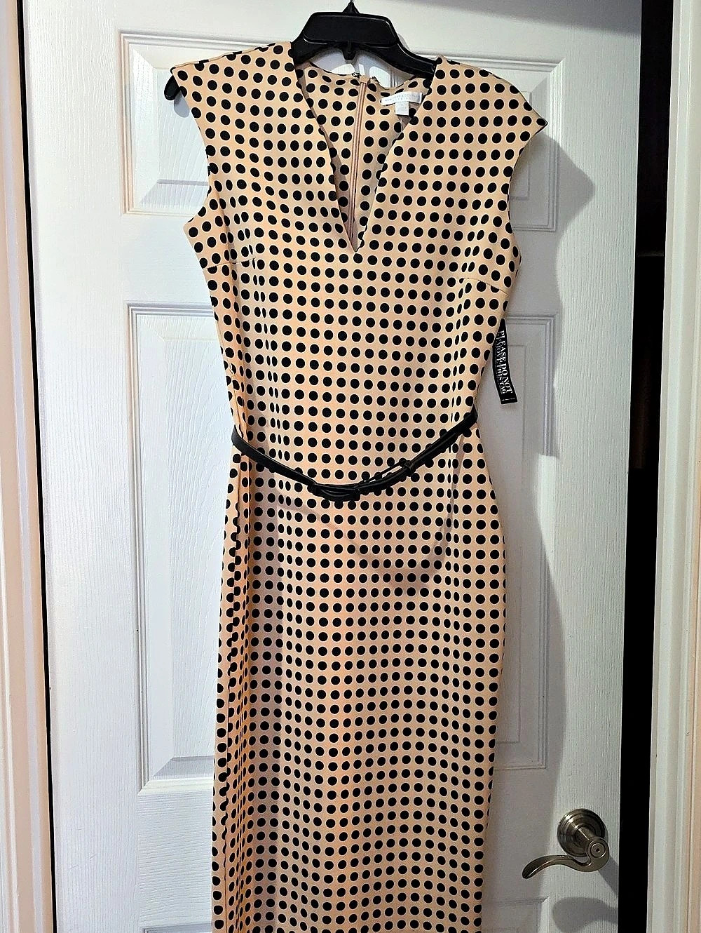NY & CO. Polka Dot Maxi Dress in Brown & Black